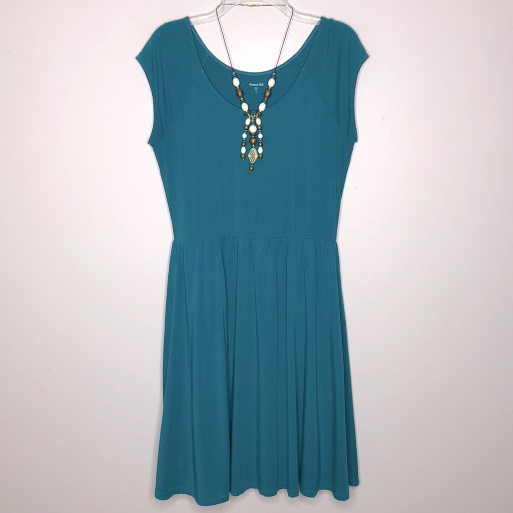 Garnet Hill Summer Dress in Blue Green Size 10